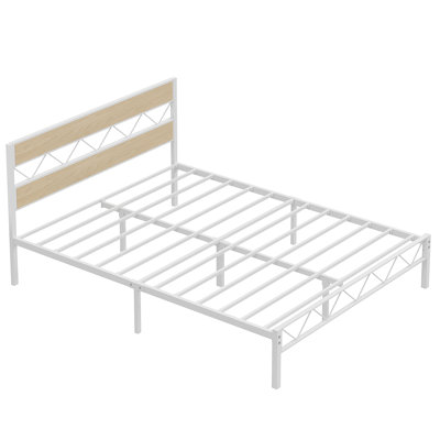 Steelside™ Alicia Platform Bed Frame with Wood Headboard and
